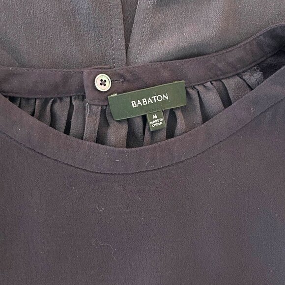 Babaton Deep Purple Viscose / Silk Bouse Sz Medium - Picture 6 of 10